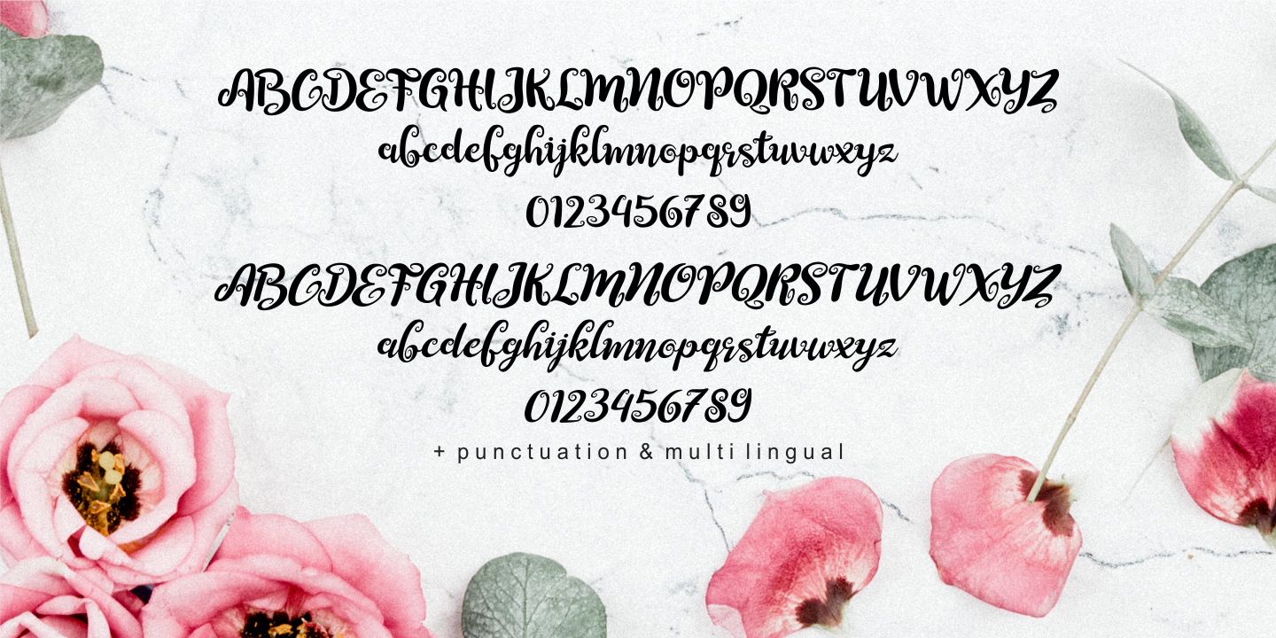 Beispiel einer Neiva Flowers-Schriftart #4